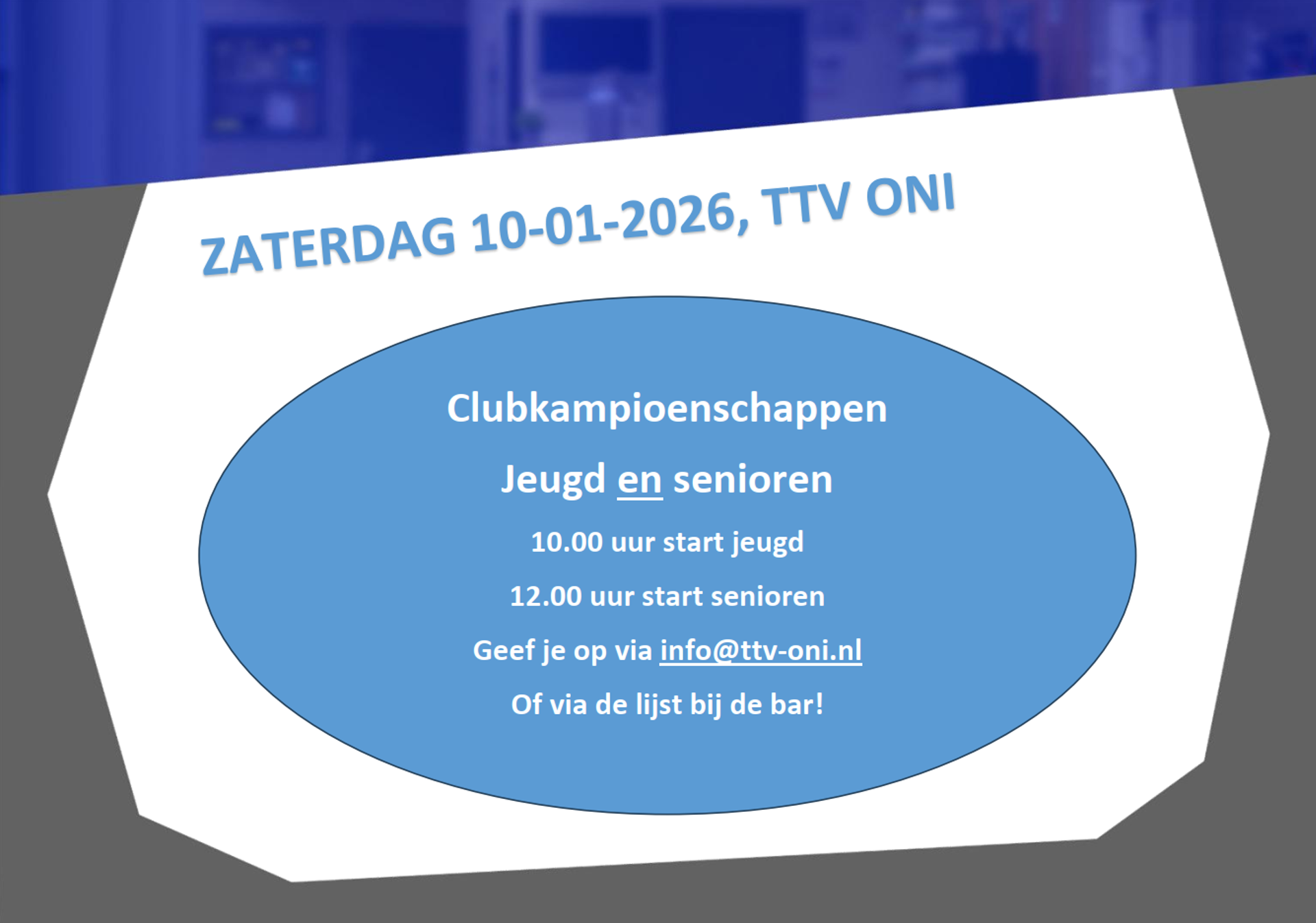 Clubkampioenschappen 10 Jan 2026